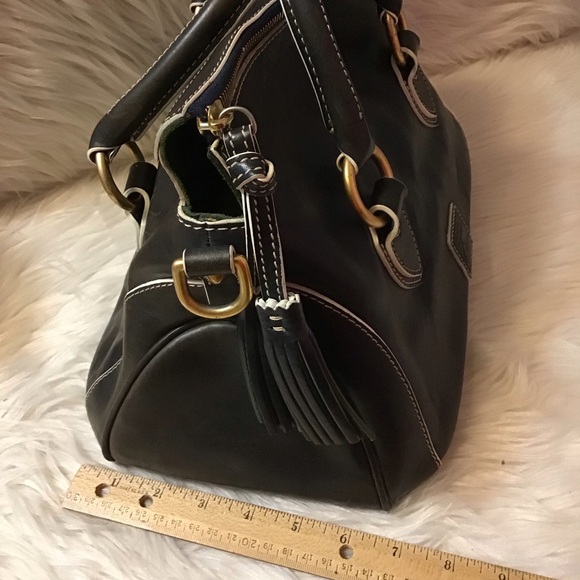 Dooney & Bourke Black Satchel with Gold Accents - Picture 5 of 16